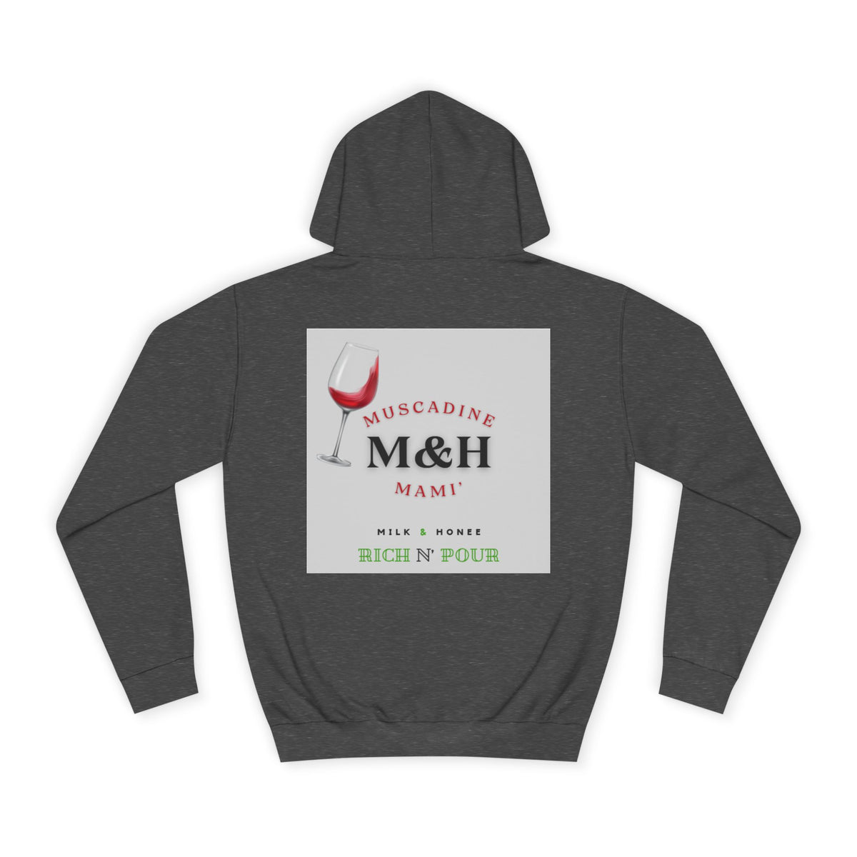 Wine Club Hoodie — "M&H Muscat" Graphic College Pullover