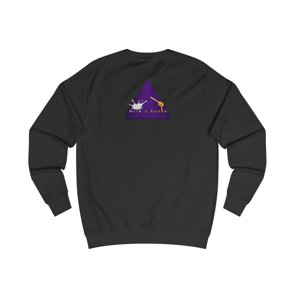 "rich. sweet. thick." Milk & Honee Graphic Crewneck