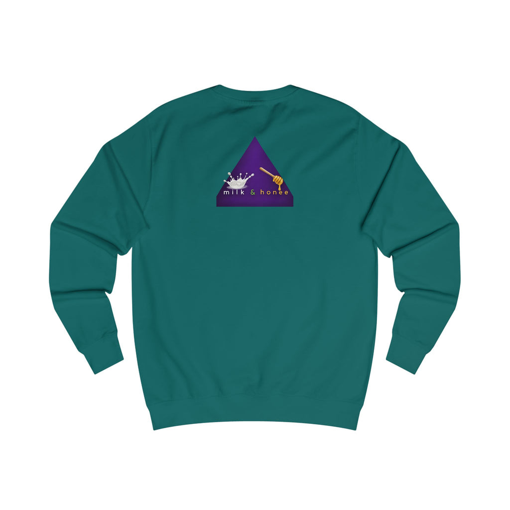 "rich. sweet. thick." Milk & Honee Graphic Crewneck