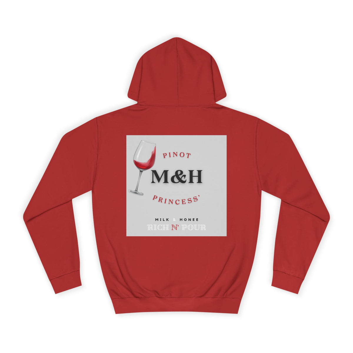 Wine Club Hoodie — "M&H Noir" Graphic College Pullover