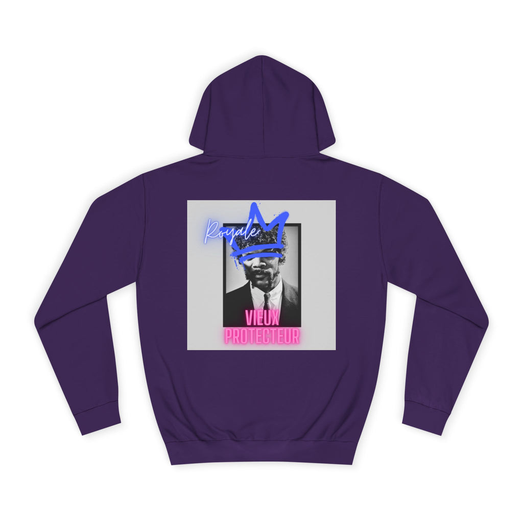 College Hoodie — Retro Neon 'Royale' Graphic Pullover