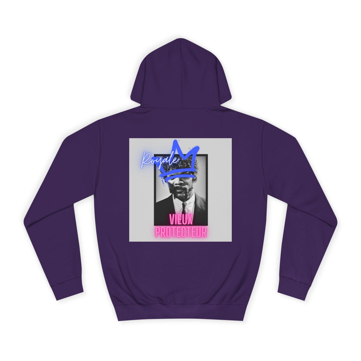 College Hoodie — Retro Neon 'Royale' Graphic Pullover