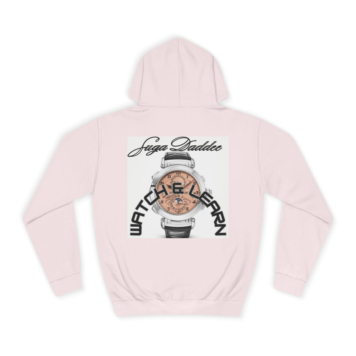 College Hoodie — Retro 'Watch n Learn Rose' Graphic Pullover