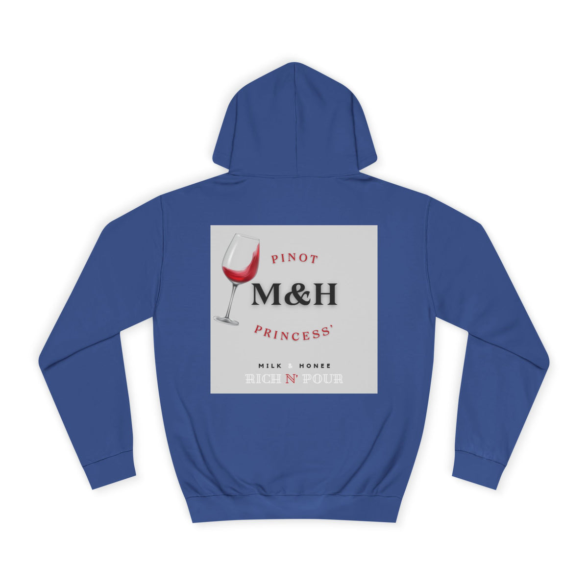 Wine Club Hoodie — "M&H Noir" Graphic College Pullover