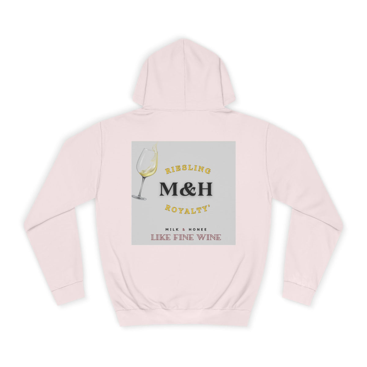 Wine Club Hoodie — "M&H Ries" Graphic College Pullover