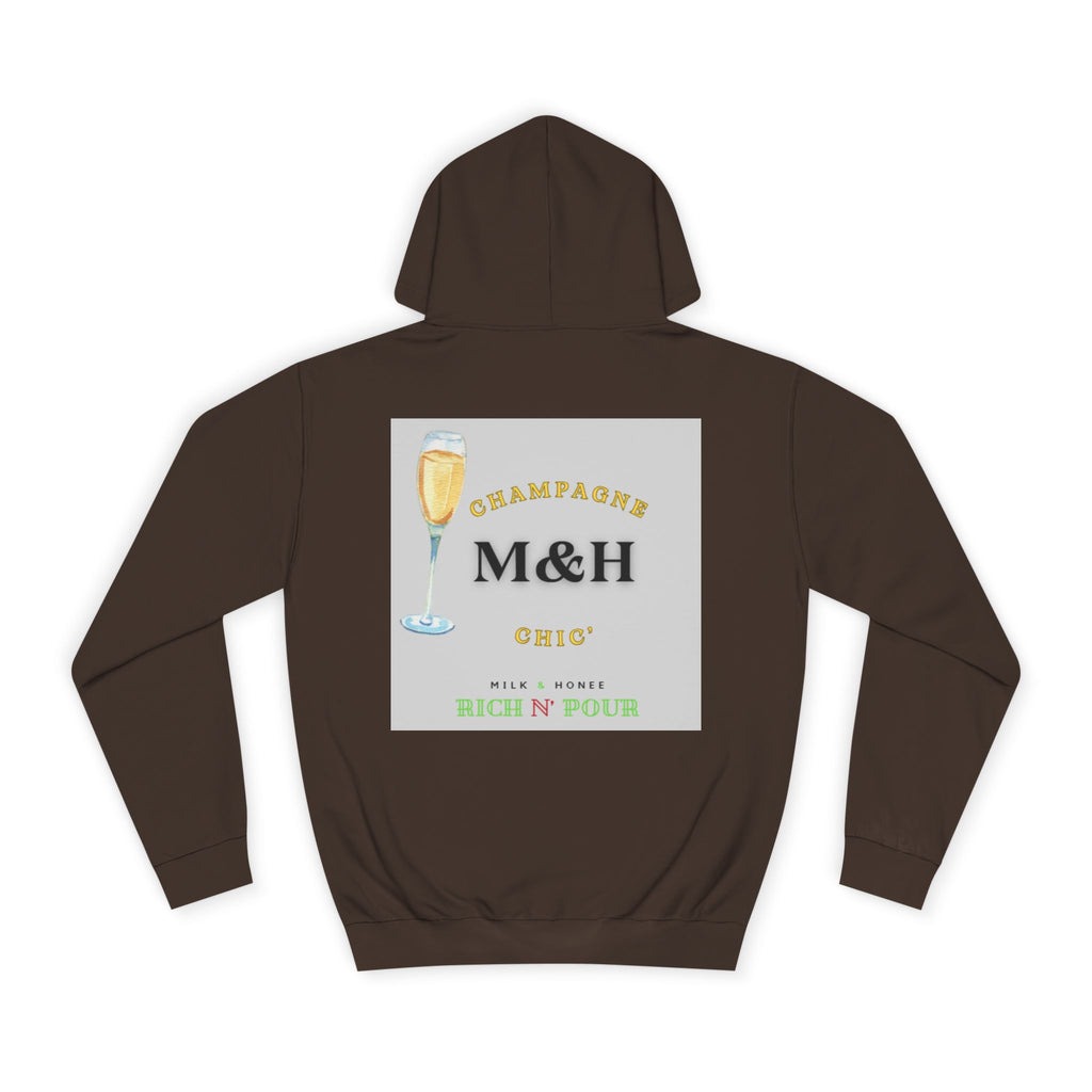 Wine Club Hoodie — "M&H Bubbly" Graphic College Pullover