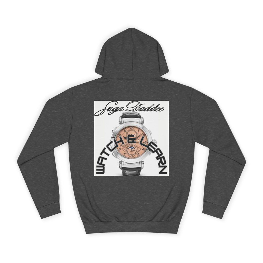 College Hoodie — Retro 'Watch n Learn Rose' Graphic Pullover