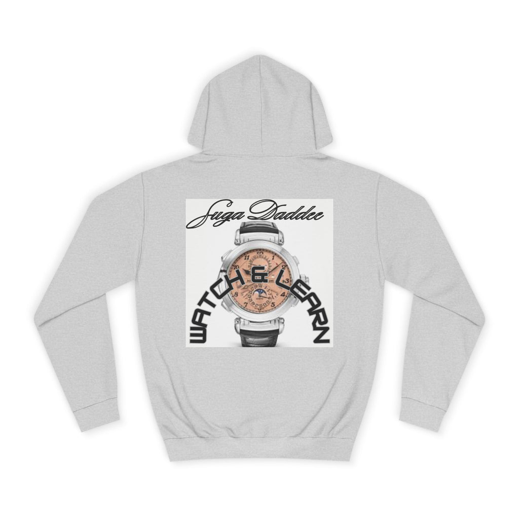 College Hoodie — Retro 'Watch n Learn Rose' Graphic Pullover
