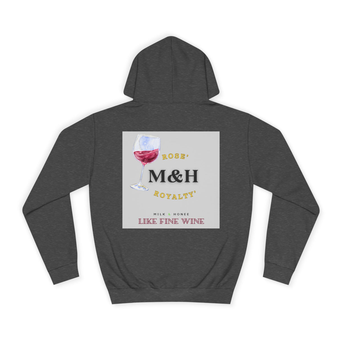 Wine Club Hoodie — "M&H Rose 2" Graphic College Pullover