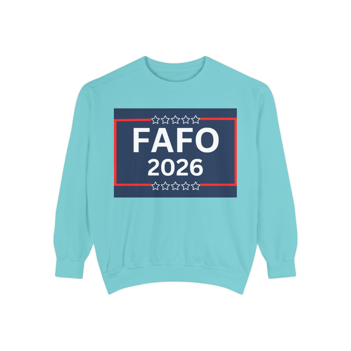 FAFO 2026 Sweatshirt — Political Parody Crewneck (Milk & Honee for America)
