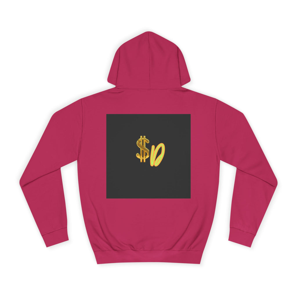 College Hoodie — Retro 'SD' Graphic Pullover