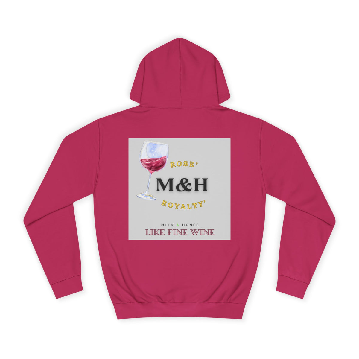Wine Club Hoodie — "M&H Rose 2" Graphic College Pullover
