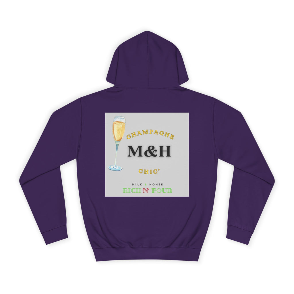 Wine Club Hoodie — "M&H Bubbly" Graphic College Pullover