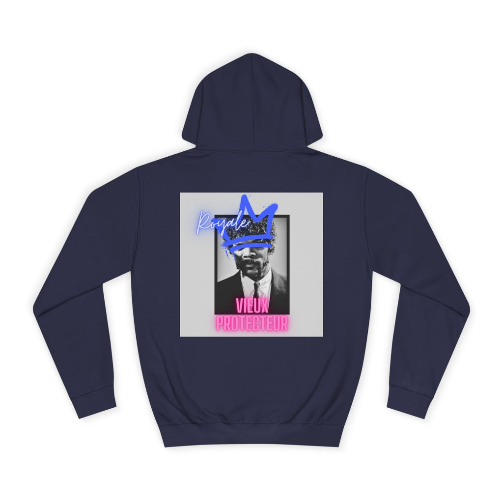 College Hoodie — Retro Neon 'Royale' Graphic Pullover