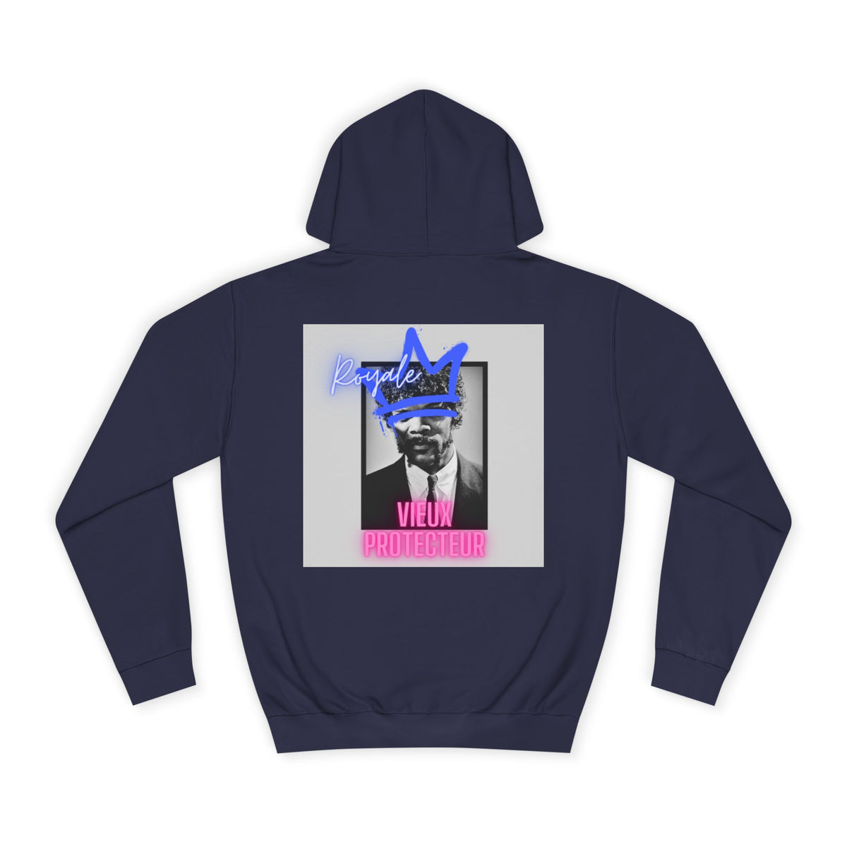 College Hoodie — Retro Neon 'Royale' Graphic Pullover