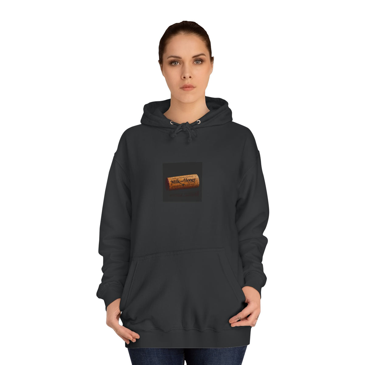 Wine Club Hoodie — "M&H Grigio Flow" Graphic College Pullover
