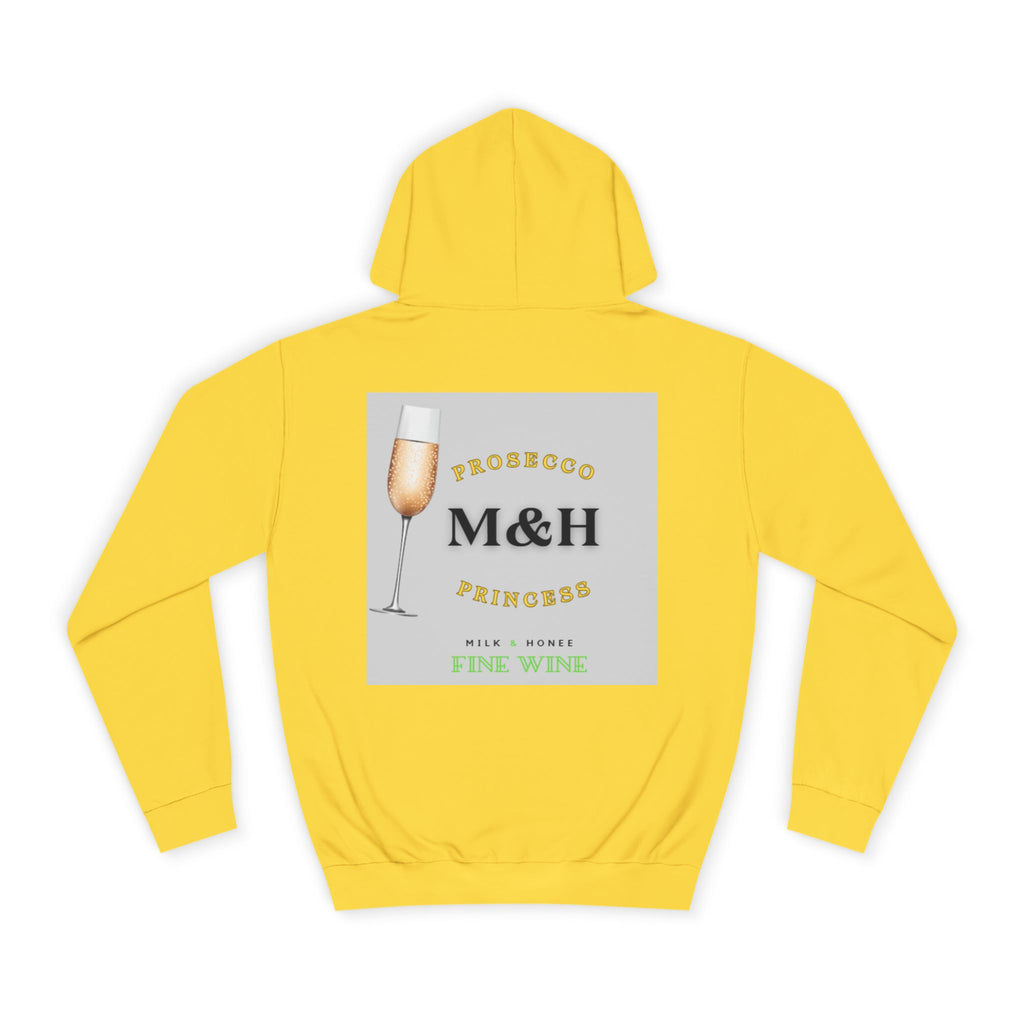 Wine Club Hoodie — "M&H Prosecco" Graphic College Pullover