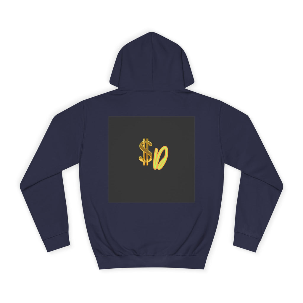 College Hoodie — Retro 'SD' Graphic Pullover