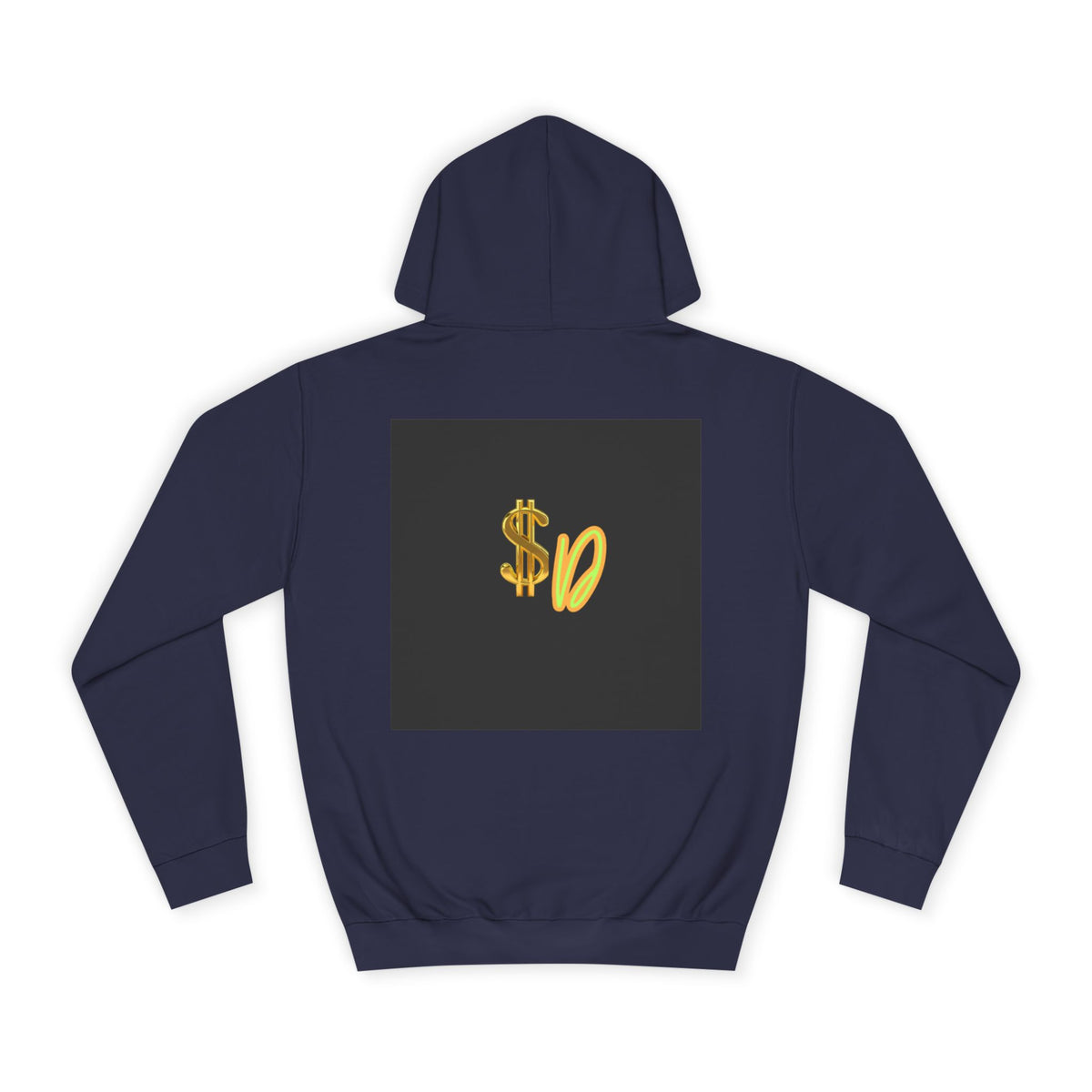 College Hoodie — Retro 'SD' Graphic Pullover
