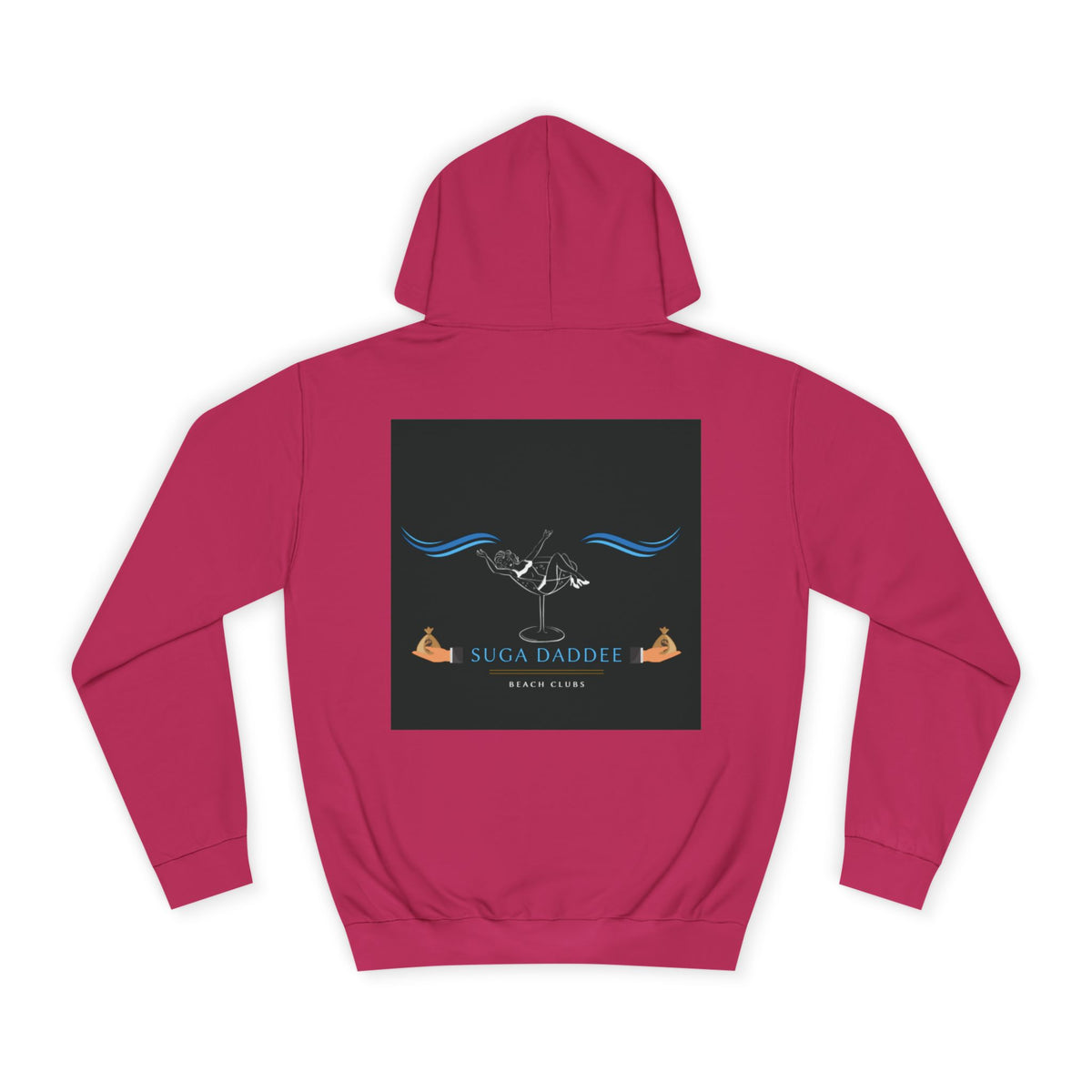 College Hoodie — Retro 'Beach Club' Graphic Pullover