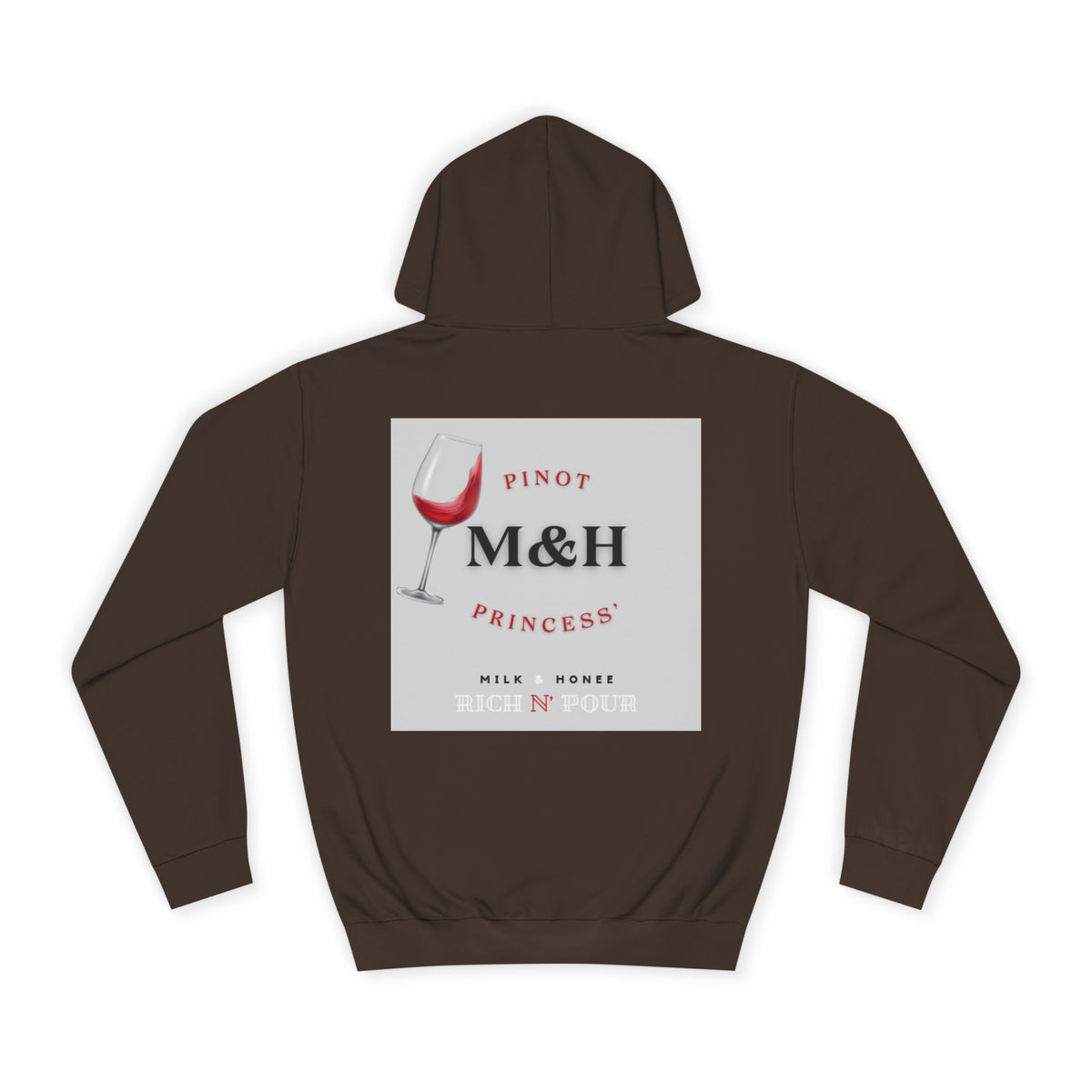 Wine Club Hoodie — "M&H Noir" Graphic College Pullover