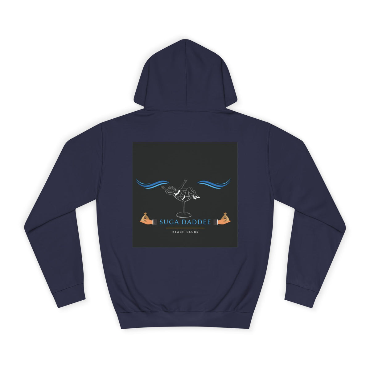 College Hoodie — Retro 'Beach Club' Graphic Pullover