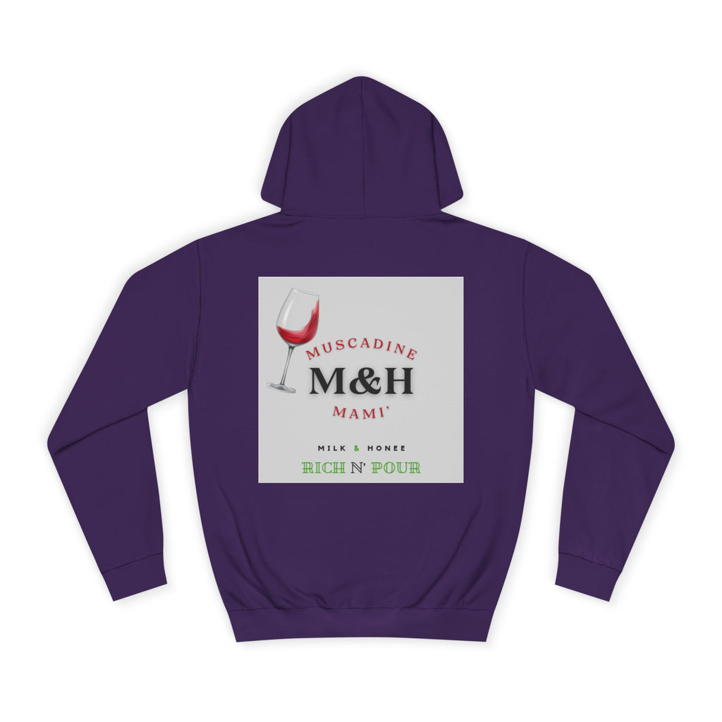 Wine Club Hoodie — "M&H Muscat" Graphic College Pullover