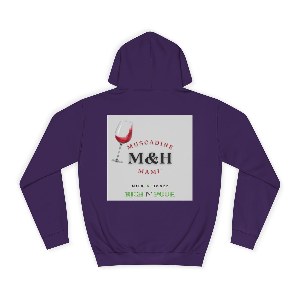 Wine Club Hoodie — "M&H Muscat" Graphic College Pullover