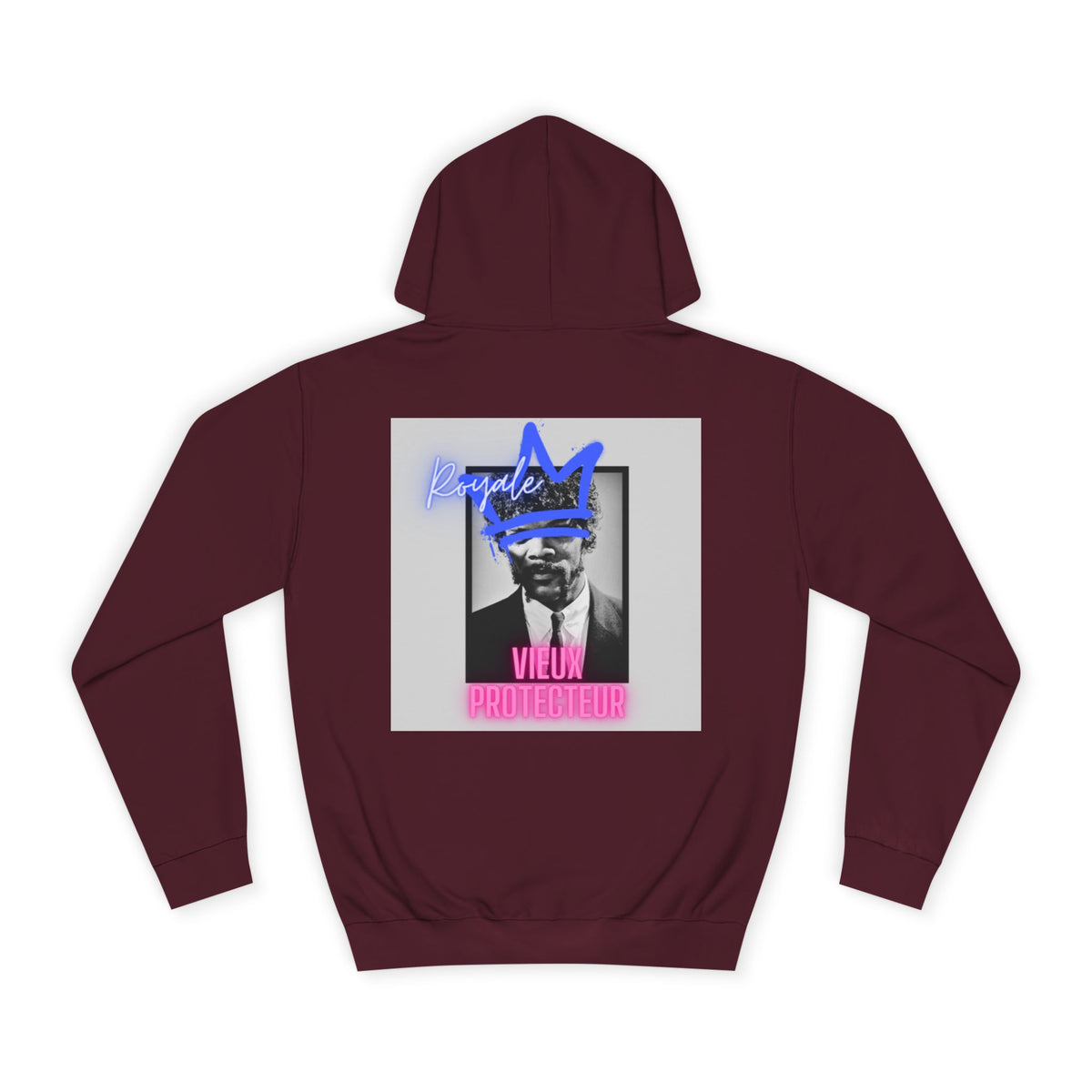 College Hoodie — Retro Neon 'Royale' Graphic Pullover