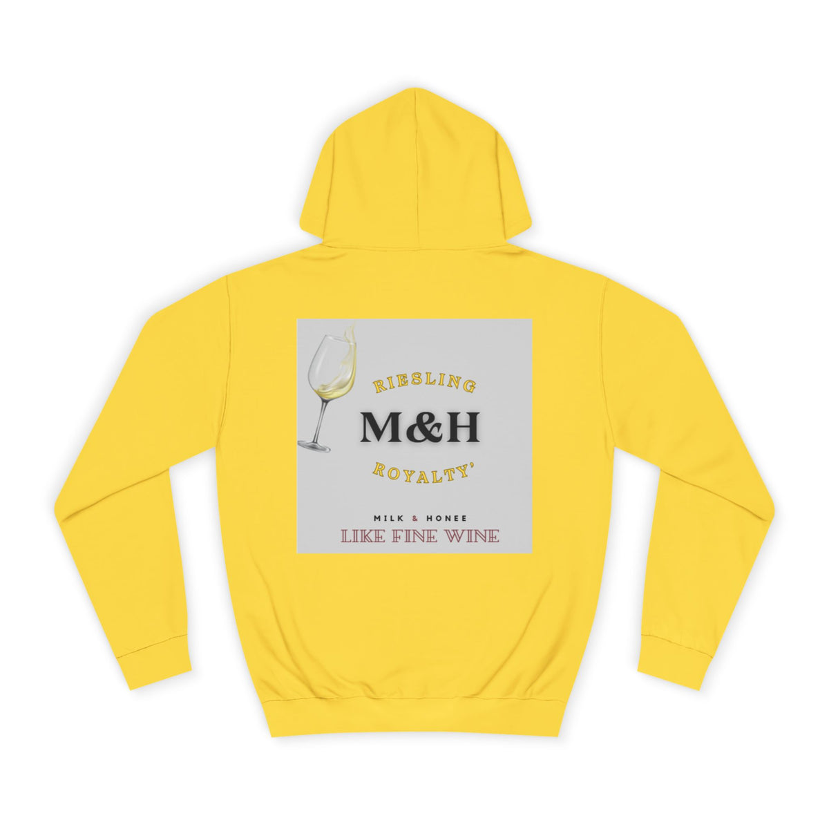 Wine Club Hoodie — "M&H Ries" Graphic College Pullover