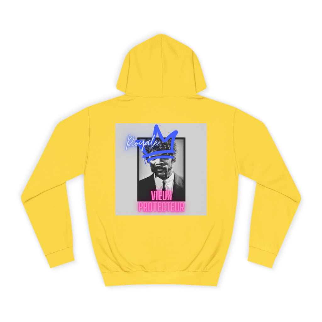 College Hoodie — Retro Neon 'Royale' Graphic Pullover